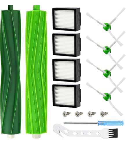21-teiliges Ersatzteile-Set Für Eufy X10 Pro Omni – 1 Hauptbürste, 6 Staubbeutel, 4 Seitenbürsten, 4 Wischpads, 4 Filter, Reinigungsbürste