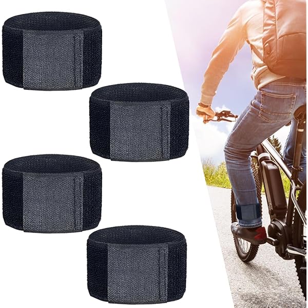 Cinghie Elastiche Antiscivolo Vidacharmy - 4 Pezzi, Nero, Nylon, 45 Cm, Per Fitness, Escursionismo, Bici - Foto 4