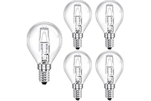 SCNNC Ampoule E14 G45 Blanc Chaud 2700K 230V 4 2W, 45MM Globe Clair Ampoule G45 E14 pour Lustre, Plafonnier, Lampadaire, Lot de 5