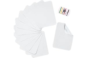 TXSN 12 Stück Reparaturflicken zum Aufbügeln, Baumwoll-Reparaturflicken für Kleidung, Hosen, Flicken und Dekorieren, Größe 7,6 x 10,2 cm, Weiß
