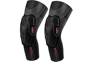 Hotfiary 2 Pack Basketball Knee Pads for Youth Adults, Compression Knee Brace with Collision Avoidance 10mm Thickness EVA Foam Pads, Knee Leg Sleeves for Volleyball Football Weightlifting Wrestling