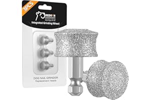 IREDOON Cabezal de repuesto para amoladora de uñas para perros Casfuy y la mayoría de marcas, altamente eficiente, seguro y duradero (3 piezas)