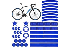 Tsathoggua 42 pcs Pegatinas Reflectantes Bicicleta, Kit de calcomanías Reflectantes, calcomanías Adhesivas de Visibilidad Nocturna para Casco, Bicicleta, Advertencia de Seguridad al Aire Libre