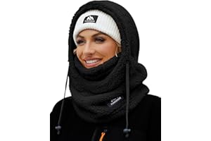 Fuakesor Plüsch Sturmhaube Mütze Winter Thermo Skimaske Fleece Windbeständig Gesichtshaube Mütze Schal Balaclava für Herren Damen