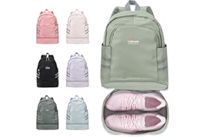 SZSYCN Sac à dos de sport avec compartiment à chaussures et poche humide, sac à dos de voyage pliable pour femmes, grand sac à dos de voyage imperméable, sac à dos décontracté imperméable