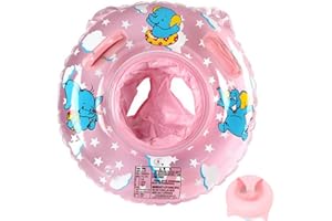 IRUNFAST Baby Swimming Float, Elephant Baby Swimming Ring with Safety Seat Baby Float Baby Swimming Ring Inflatable Baby Pool Float Ring for Toddlers Kids Children