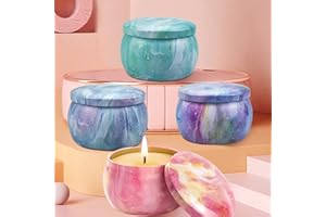 VETOUR Scented Candles Set 4 Pcs Aromatherapy Soy Candle Gift for Women Jar Fragrance Stress Relief Aroma Home Bath Beautiful Mood Yoga Travel Candles Gift(Galaxy)