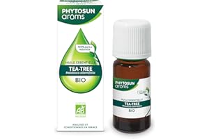PHYTOSUN AROMS - Huile Essentielle Tea-Tree Bio (Arbre à Thé) - HEBBD - 100% Pure & Naturelle - 100% Bio - Analysée & Conditionnée en France - 10 ml