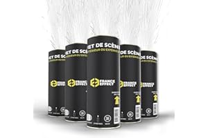 FE FRANCE EFFECT France Effect 5 Jets de scène argentés - 2 mètres de hauteur, 30 secondes de durée - Artifice d'intérieur et d'extérieur aux normes CE/NF-C1- Qualité Premium