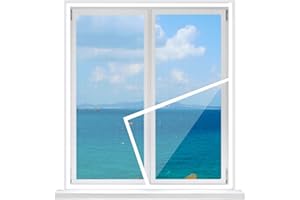 ACJSDGL Mosquitera Para Ventana, 50x60cm Mosquitera Antimosquitos Para Ventanas Correderas, FáCil InstalacióN Adhesiva, Para Ventanas De BalcóN, Ventanas De Terraza, Cocina, Blanco