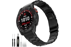 BOJYS Metalowa bransoletka Fenix 7X / Fenix 6X Band, 26 mm Easy-Fit Pasek ze stali nierdzewnej do Fenix 7X/Fenix 6X / Fenix 6X Pro/Fenix 5X / Fenix 5X Plus / Fenix 3 / Fenix 3 HR / Enduro/Tactix