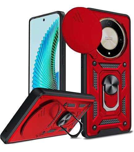 GOKEN Cover In Pelle Per Honor 90 Lite: Custodia Magnetica Con Portafoglio, Supporto E Slot Carte RFID - Azzurro