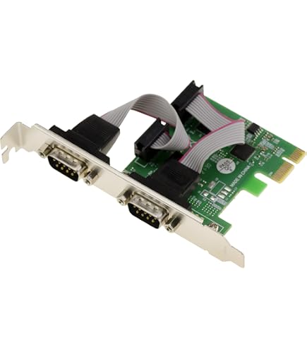 Kalea-Informatique – Scheda di controllo PCI Express (PCIe) seriale RS232 – 2 porte com UART per connettori DB9 – Chipset Oxford OXPCIE952