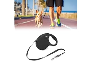 CUTIOLLY Zwijana Smycz Dla Psa O DłUgośCi 5 M, Wysuwana Smycz Dla Psa,Wysuwana Smycz Z AntypośLizgowym Uchwytem, Bez PląTania Się