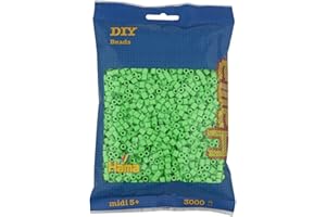 Hama Perlen 201-47 perline da stirare con circa 3.000 perline midi colorate con diametro di 5 mm, colore verde pastello, divertimento creativo per bambini a partire dai 5 anni, piccole