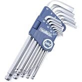 HemBorta Long Allen Wrenches, Metric Set 13 Pieces 1.5-10mm Satin | Tempered chrome vanadium steel, measures 0.8 mm and 0.6 c