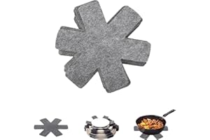 SNZ Protector de Sartenes - Pack de 10 Piezas (26cm) - Separadores de Fieltro Antideslizante para Tefal, WMF, ELO - Salvamanteles para Ollas Calientes - Organizador de Sartenes - Color Gris