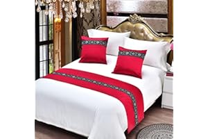 QFWMCW Bed Runner Scarf Bedspreads & Coverlets Hotel Bedding Bed Scarf with Matching Cushions Decorations for Bed Cover Single Double Super King Size for Home Bedroom