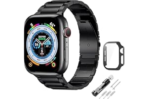 ACKDINE Kompatible Apple Watch Armband mit Gehäuse, Metall Apple Watch Armbänder mit Gehäuse für iWatch Ersatzarmband für Männer und Frauen Ultra 49 mm Serie 10 46 mm 42 mm