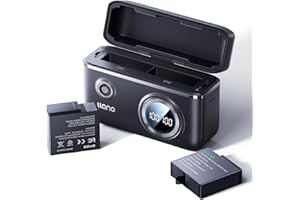 llano Ładowarka do kamery Insta360 Ace Pro 2 / Ace Pro/Ace Action, 2 x akumulatory 1750 mAh i szybka podwójna ładowarka 18 W