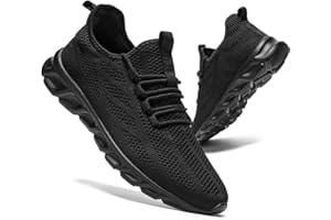 HIIGYL Womens Black Trainers Ladies Running Trainers Womens Gym Sport Shoes Lightweight Girls Trianers