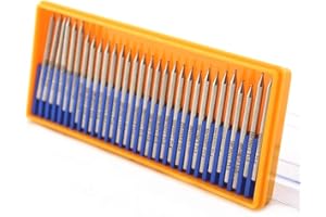 JINGLING Diamond Grinding Bits 1mm Spherical Head Carving Ball Bur Pack of 30Pcs