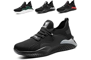 Calish Chaussures de Sécurité Homme Femme Légère Baskets de Sécurité Antidérapantes Chaussure de Travail Embout Acier Protection Chaussure de Chantier