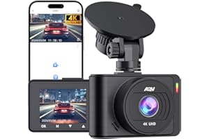 AQV Dashcam para Coche 4K UHD Cámara de Coche WiFi, con Control App, con Tarjeta SD de 64 GB, Grabación en Bucle, G-Sensor, Gran Angular 170°, WDR, Visión Nocturna, MAX 128GB