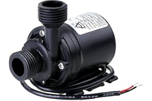 eROOSY Bürstenlose Tauchwasserpumpe, Bürstenlose Wasserpumpe DC 12V Mini Wasserpumpe, Amphibienpumpe 800L/H 5M, Mini Tauchpumpe für Springbrunnen Pool Aquarium Solar Brunnen Pool