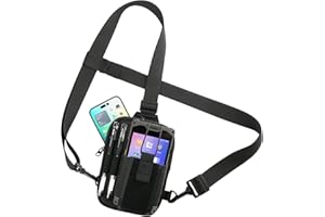 HOMAKOVER Scanner Holster, Universal Barcode Scanner Brustgeschirr, Tragetasche Tasche für Symbol, Zebra, USPS, Postscanner, Mobile Computer Handheld Barcode Scanner Halter (Brustgeschirr, Schwarz)