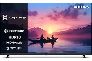 Philips 32PHS6000 2K HD LED Smart TV - Display 32’’ con Pixel Plus, piattaforma Titan OS e Dolby Digital Sound - Funziona con Alexa e Google Voice Assistant