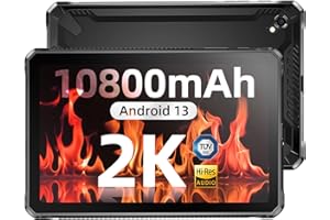 DOOGEE Tablet R10, niepękający tablet, 10,36" FHD+ 2K, 10800 mAh 15 GB + 128 GB (2TB TF), Android 13 Helio G99 Octa Core Tablet Solidny IP68/IP69K, 20MP/OTG/WIFI6/Dual SIM 4G/GPS-czarny