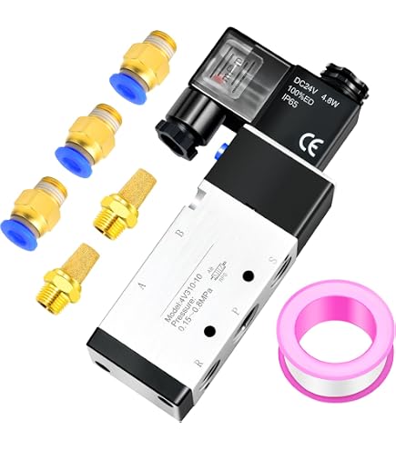 MMLFX 1 stück 1 2V 24V 220V. Pneumatisches elektrisches Magnetventil 2 Position 2 Port Normal geschlossenes Luftmagnetventil 6mm 8mm Schlauch Barb Anschluss