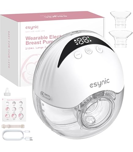 NCVI Electric Wearable Breast Pump 8111, Hands Free Breast Milk Pumps With 4 Modes & 9 Levels, Double Portable Breastfeeding Pump Rechargeable, Low Noise Discreet Pumping, 21/24mm Flanges, 2 Pack