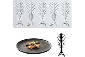 YapitHome Stampo in Silicone per Pesce,Stampo in Silicone per Dolci,Stampo per Torta in Pizzo per Pasta Zucchero,Burro, Fondente,Sapone,Decorazione per Piatto Piano,Argilla