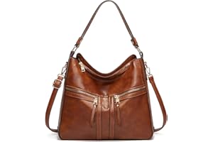 Sacmill Damen Handtaschen Groß Shopper Umhängetasche PU Leder Schultertasche Hobo Tasche Damentaschen Geschenke für Schule Einkauf Reise