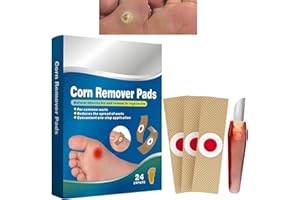 RUOJIAR 24Pcs Verruca Treatment Corn Plasters,Wart Remover,Corn Remover for Feet and Hand,Gentle and Safe Verruca Plasters,Wart Removal Patches,Foot Care for Women and Men,Pain Relief,Gentle and Skin-friendly