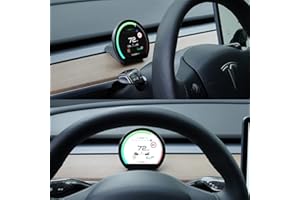 Novozopai Tesla Head up Display for Model 3/Y Instrument Cluster Display,Support Autopilot Nag/Sync-Info,No Block AC-Vents,High-End Mini 3.6” Screen Design Tesla HUD Accessories,Plug&Play.