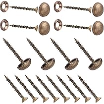 QUARKZMAN Viti Decorative In Ottone Con Cappucci - 16 Pezzi, 9mm, Per Mobili/Specchi, Stile Retrò - Foto 13