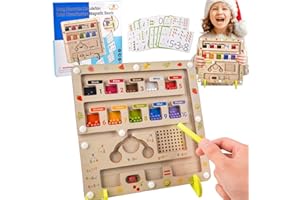 Picrik Montessori Toys for 2 3 4 5 Year Olds Boy Girl Kids, Magnetic Color and Number Maze Wooden Colour Sorting Toys, Educational Toys Fine Motor Skills Toys for Boys Girls Age 2-7 Birthday Gift.