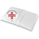eBedding - 80010 - Memory - Cuscino Memory Antisoffoco per bambino, culla e lettino, bianco, 50 x 30 x 5,5cm