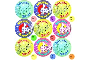 STICKER STOCKER 234 Music Awards 30 mm Reward Stickers for School Teachers, Parents and Nursery