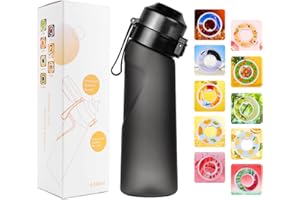 USPER 11PCS Air Borraccia Up con 10 cialde aromatiche, 650ml Air-up Borracce senza BPA, Airup Tritano Starter Up Set Adatto per sport e regali per studenti(1PC Borraccia+10 cialde aromatiche)