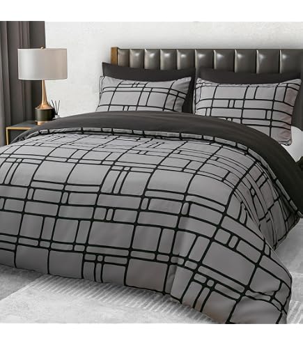 Sleepdown - Set di Biancheria da Letto per Letto Super King, in Misto Cotone, Colore: Blu