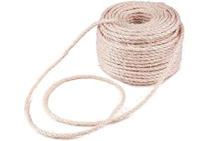JOYIVIKE Sisalseil 6mm/4mm - Sisalseil Für Kratzbaum, Sisalschnur Ideal Für Haushalt, Garten & Basteln, 10m / 50m