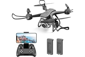 4DRC V14 Drone per Adultii con Telecamera HD 1080P,Droni con FPV WiFi Telecomandati per Principianti,Quadricottero RC con Modalità Headless,Una Chiave di Decollo/Atterraggio,2 Batterie + Valigia