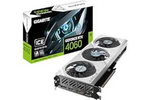 Gigabyte GeForce RTX 4060 EAGLE OC ICE 8G Graphics Card - 8GB GDDR6, 128bit, PCI-E 4.0, 2505MHz Core Clock, 2 x DisplayPort 1.4a, 2 x HDMI 2.1a, NVIDIA DLSS 3, GV-N4060EAGLEOC ICE-8GD