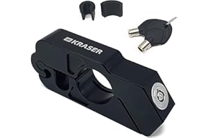 KRASER KR720B Blocco Freno Moto Antifurto Manubrio Vespa Serratura Scooter Bloccare Leva Freni Sicurezza Motociclo Lucchetto Frizione ATV Blocca Ciclomotore Protezione Bicicletta Bloccamanubrio Lock