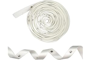 Honatrv Cinta para Cortinas con Ojales, Cinta Fruncidora Cortinas 10M, Cinta Plisada para Cortinas, Blanco, para la Mayoría de Tipos de Cortinas de Ventana, Espesar, Novedad