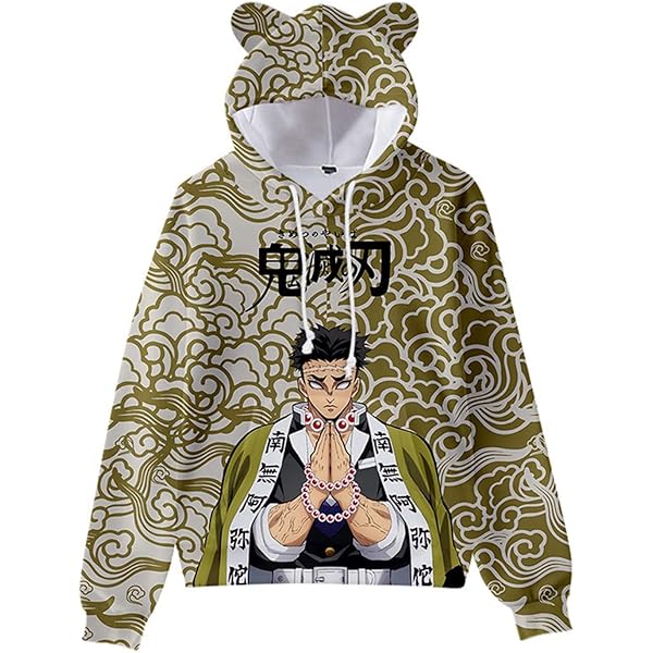 Sweat à Capuche Anime Demon Slayer Tanjirou - Pull Harajuku Unisexe Manches Longues Streetwear